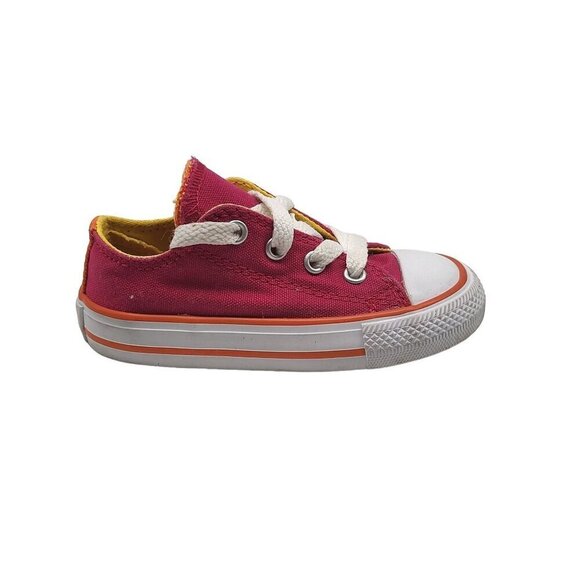 Converse‎ Infant Shoes Size 6 US Pink Orange Canvas Sneakers - Picture 1 of 9